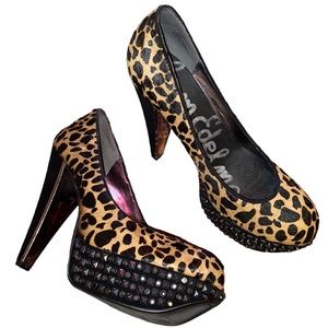 Sam Edelman Spiked Leopard Heels